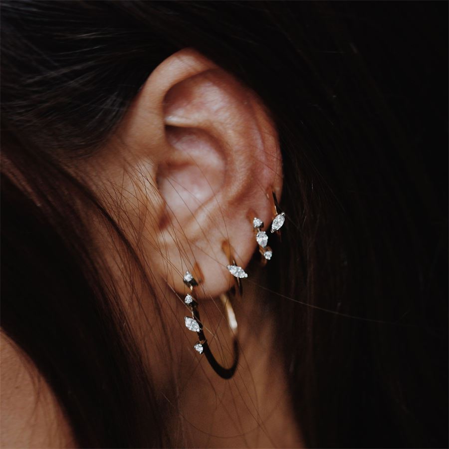 Rose gold 'Balance' set with diamonds BALANCE | SET 3 OR CER BRILLAU9R CT 0,35